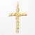 14K Yellow Gold 1-1/2 in Nugget Cross