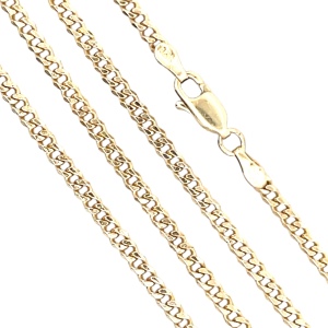 14K Yellow Gold 19 in. Fine Curb Link Chain