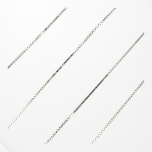 14K White Gold 18 in. Box Link Necklace