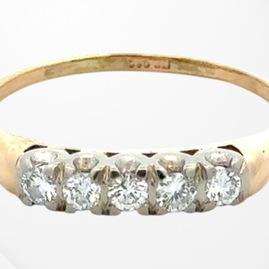 14K Yellow Gold .35 Carat TW Diamond Band