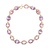 7.5" Synthetic Pink and Purple Gemstone Gold Bracelet 10k Yellow Gold 9.8g