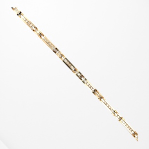 14K Yellow Gold 7.5 in. 1.0 Carat TW Diamond Tennis Bracelet