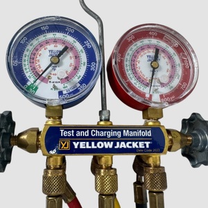 Yellow Jacket 42004 Series 41 Manifold & Gauge Kit 3-1/8", R-22/404A/410A 