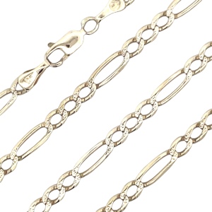 14K Yellow Gold 27 in. Figaro Link Chain
