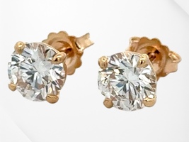 Diamond Foundry 14K Yellow Gold 2.02 CTW Lab-Diamond Earrings