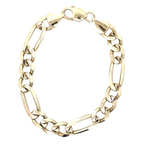 14K Yellow Gold 8.5 in. Heavy Figaro Link Bracelet