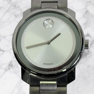 Movado Museum Silver Dial, Mirror Bezel Swiss Quartz 42mm Wristwatch