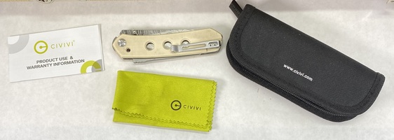 Civivi Vision Fg 3.54" Reverse Tanto Damascus Blade G-10 Handle
