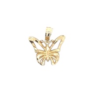 10K Yellow Gold Butterfly Pendant