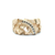 Gents 14K Yellow Gold 1/10 CTW Diamond Nugget Cocktail Ring SZ:10