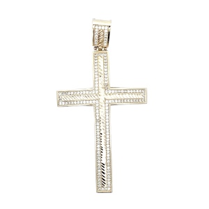 14K Yellow Gold 3 in. Gold Cross Pendant