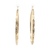 10K Yellow Gold 1-1/2 in. Wire Hoop Earrings 3.3g