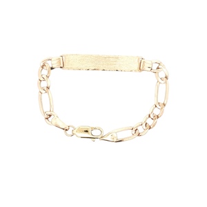 14K Yellow Gold 6" ID Figaro Bracelet 7.3g