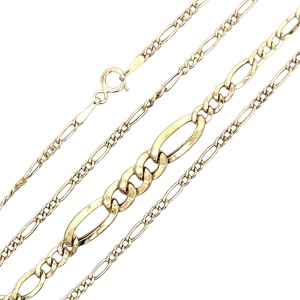 18K Yellow Gold 18 in. Graduated Figaro Link Chain 1.9g