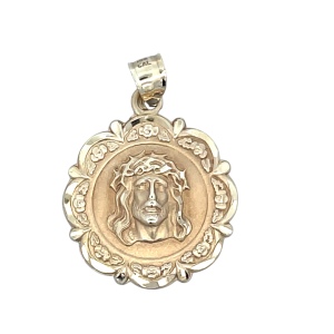10K Yellow Gold Jesus Pendant