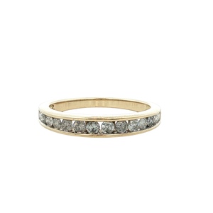 Ladies 10K Yellow Gold  14-Diamond 1/4CTW 3.4mm Band