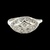 Vintage Ladies 10K White gold Mine-Cut Diamond Cocktail Ring SZ:7