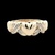 Ladies 10K Yellow Gold Triple Heart Band SZ:7