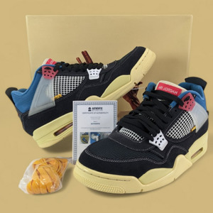 Jordan 4 Retro Union Off Noir Size: 12 (Dc9533-001) 