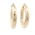 10K Yellow Gold 1-1/2 in. Diamond-Cut Textured Hoop Earrings 7.0g