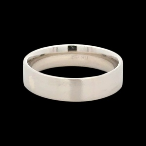 Gents 10K White Gold 5mm Brushed Finish Comfort Fit Wedding Band SZ: 8.5
