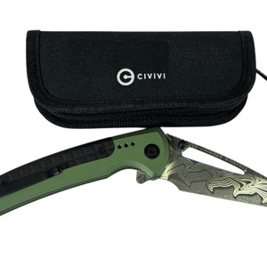CIVIVI Sentinel Strike Flipper C22025B-DS1 3.7" Damascus Blade Aluminum Handle