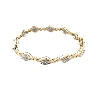 14K Yellow Gold  7.5 in. 2.0CTW Diamond Tennis Bracelet 11.7g