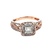 10K Rose Gold 1/2CTW Diamond Engagement Ring SZ:6