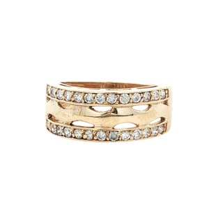 14K Yellow Gold Cubic Zirconia Band SZ:9