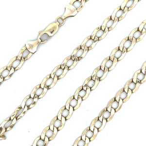 10K Yellow Gold 24 in. Hollow Curb Link Chain 10.6g (Damaged)