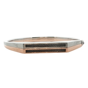 Pothys Swarni Mahal 18K Rose Gold/950 Platinum Bangle Bracelet 26.6g