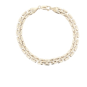 14K Yellow Gold  7.5 in. 6.5mm Panther Link Bracelet 7.9g