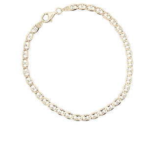 14K Yellow Gold 8 in. 4.3mm Solid Mariner Link Bracelet 5.6g
