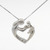 10K White Gold 18 in. 5-Diamond Mother & Child Necklace 2.7g