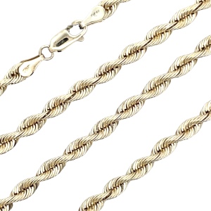14K Yellow Gold 24 in. 4.5mm Rope Chain 29.9g