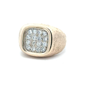 Gents 14K Yellow Gold .40CTW Diamond Cocktail Ring SZ:7, 6.1g