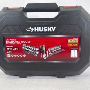 Husky 1004999645 75-Piece 1/4 & 3/8" Drive Socket Set 