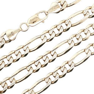14K Yellow Gold 25 in. 8.0mm Figaro Link Chain 67.0g