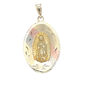 14kt Gold Lady Of Guadalupe Gold Pendant 5.80gm