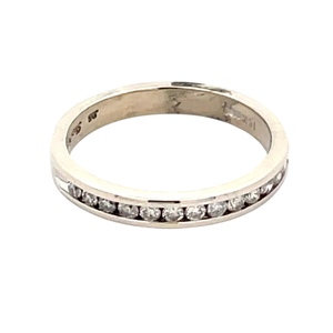 14K White Gold 1/3 Carat TW 2.8mm Diamond Band