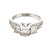14K White Gold 3-Diamond Anniversary Ring 1.0CTW