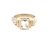 14K Yellow Gold  Quartz Gemstone Ring