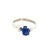 Ladies 10K White Gold Synthetic Blue Star Sapphire Ring