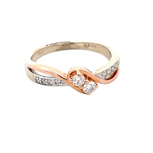 Ladies 14K Two-Tone Gold 1/5 Carat TW Diamond Fashion Ring