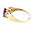 10K Yellow Gold Marquise-Cut Amethyst Gemstone Ring