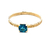 14K Yellow Gold Paz Creations Israel Blue Gemstone Ring
