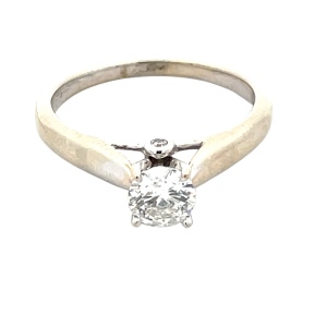 14K White Gold .70 Carat Diamond Solitaire Engagement Ring