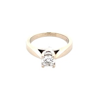 14k White Gold .46Ct Celebration Grand Diamond Solitaire Ring