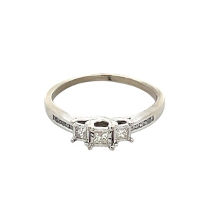 10K White Gold 3/Diamond 1/4 Carat TW Wedding Ring
