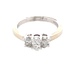 Ladies Platinum 3-Oval Cut Diamonds 1/2 Carat TW Ring